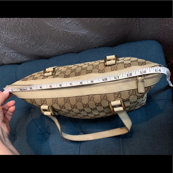 Authentic Gucci canvas and leather tote - Picture 7 of 16